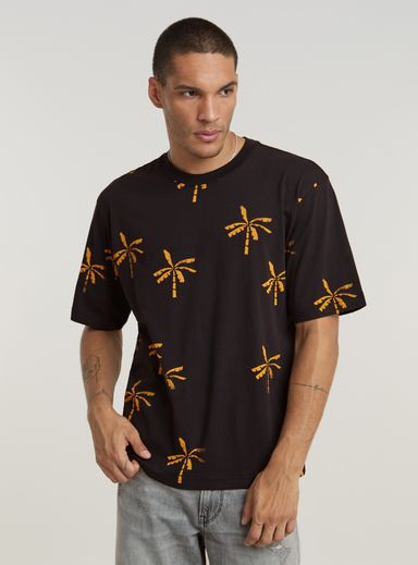 Musa Palm Allover Print Boxy T-Shirt